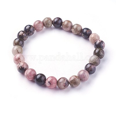 Perles de rhodonite naturelles étendent bracelets&nbsp;BJEW-F380-01-B16-1