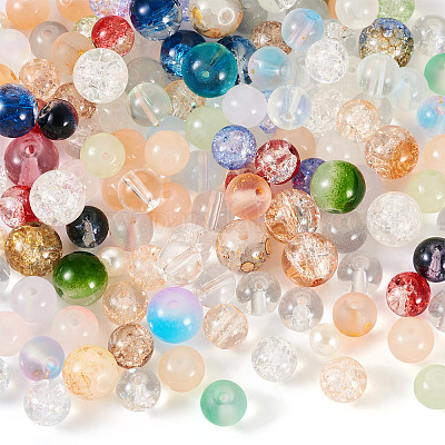 120g 8-farbige Glasperlen&nbsp;GLAA-TA0001-89-1