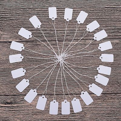 OIAGLH 500Pcs Blank Jewelry Price Tags Stickers Jewelry Price Label for  Necklace Earring Price Identify Rectangle Label 
