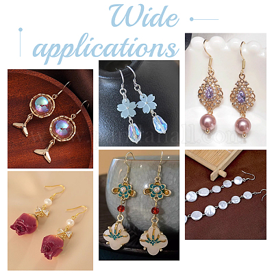 Orecchini Con Ganci Anallergici Nichel Free, Fiori In Acciaio Dorat... | Su MissHobby - Foto 3