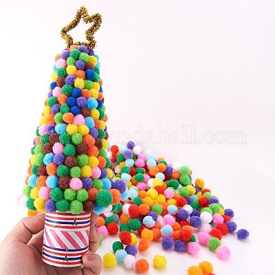 PH PandaHall 500PCS 20mm Mini Pompon Colorati Pom Pom Balls per Natale  Decorazione di Bambola Uncinetto lavori Artigianali Fai da Te