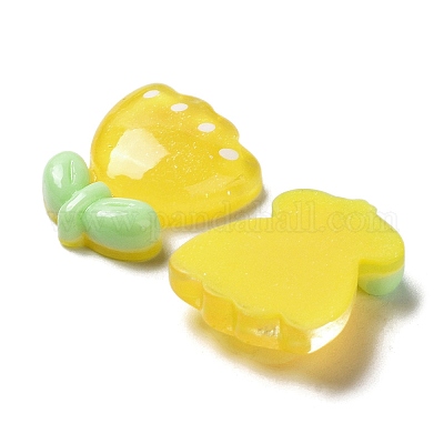 Cabochons en résine translucide&nbsp;CRES-D018-02D-1