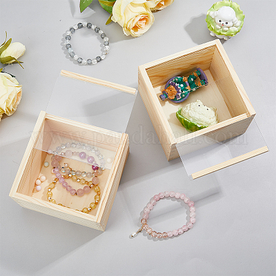 Boîte En Bois Longue Avec Coulisseau – 30,5 X 10,5 X 3,5 Cm – Décoration, Rangement Cadeaux, Bijoux – Pin Naturel Non Traité