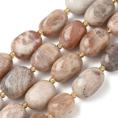 Natürliche sunstone Perlen Stränge&nbsp;G-G453-D01-01-1