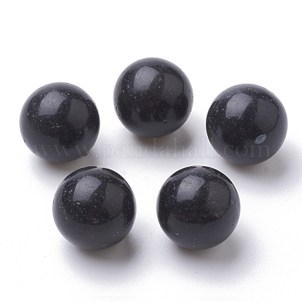 Abalorios naturales de piedra negra G-S289-11-12mm-1
