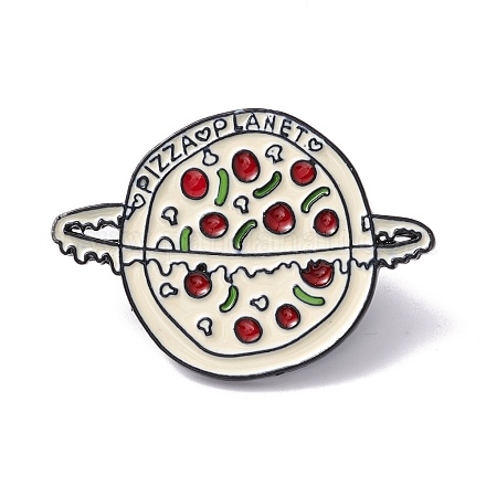 Эмалированная булавка со словом «пицца и планета» FIND-K005-38EB-1
