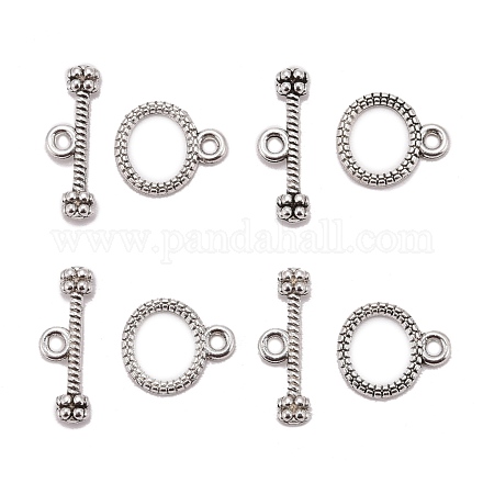 Tibetan Style Alloy Toggle Clasps X-LF1076Y-NF-1