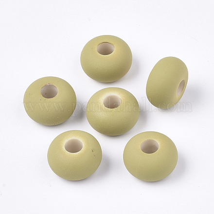 Gummierte Stil Acryl europäischen Perlen OACR-T014-19K-1