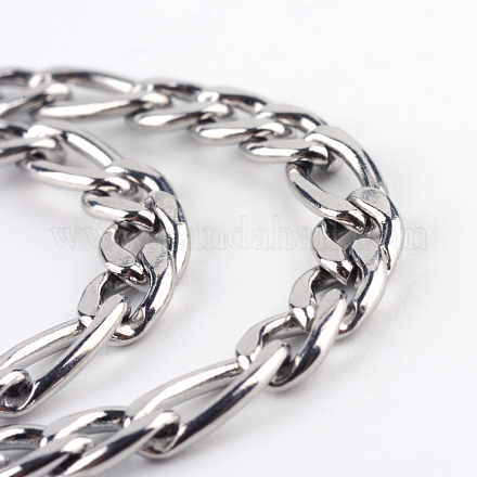 304 Stainless Steel Figaro Chains  Necklaces NJEW-R063-19P-1