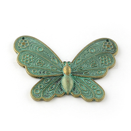 Butterfly Zinc Alloy Pendants PALLOY-R065-131-LF-1