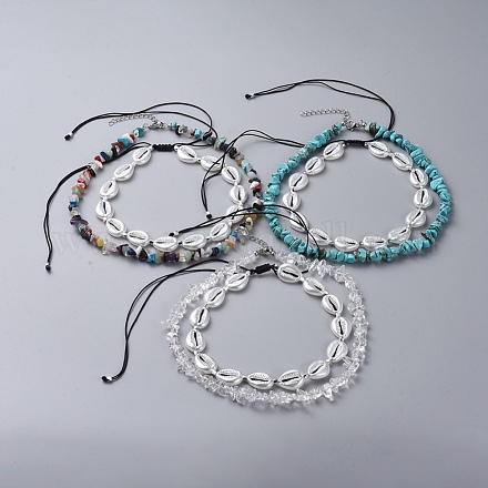 Set di collana di perline regolabile NJEW-JN02660-1