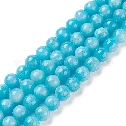 Chapelets de perles rondes en jade de Mashan naturelle G-D263-10mm-XS20-1