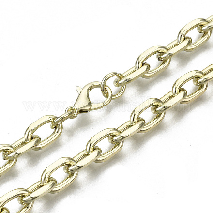 Iron Cable Chains Necklace Making MAK-N034-003B-14KC-1