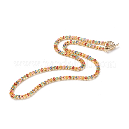Brass Curb Chain Necklaces X-NJEW-JN03097-04-1