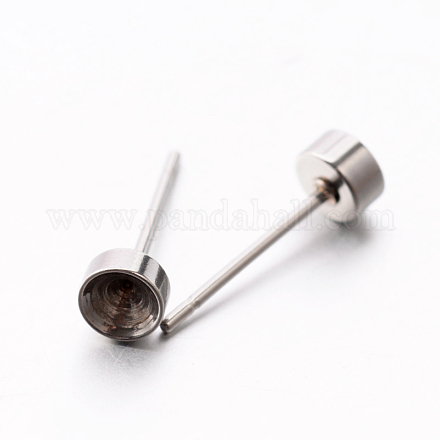 304 Stainless Steel Stud Earring Findings STAS-E074-29-1