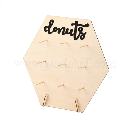 Donut-Rack aus Pappelholz liefert Display DJEW-H006-02A-1