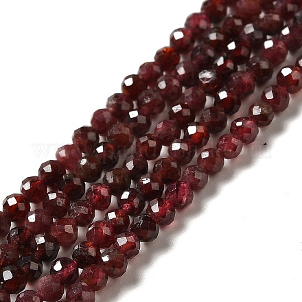 Natürlicher Granat Perlen Stränge G-I341-09B-1