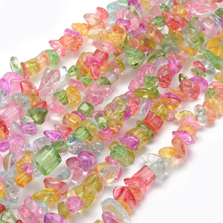 Chapelets de perles en verre craquelé G-P332-26-1