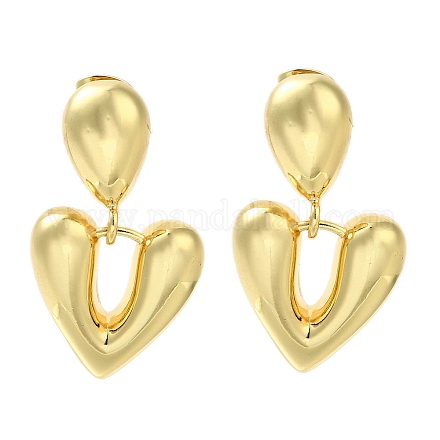 Серьги-подвески из латуни с покрытием стойки EJEW-L097-28G-1