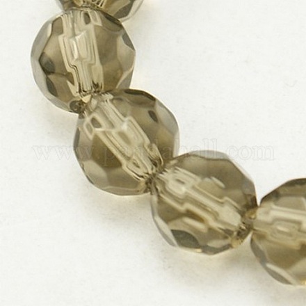 Faceted Glass Round Beads Strands X-GF6mmC38-1