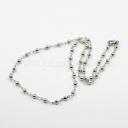 Ball Chain Necklace for Men NJEW-F027-25-1