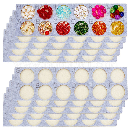 PH PandaHall 10pcs Bead Mat Beading Boards Bead Design Trays Felt Jewelry Bracelet Organizer Storage Tray for Jewelry Making Creating Bracelets Necklaces and Other Jewelry 8.6x2.5inch TOOL-WH0127-38B-1