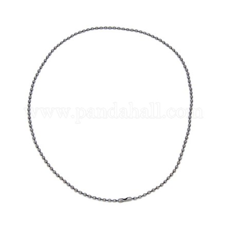 925 Sterling Silver Ball Chain Necklaces NJEW-BB55695-BA-1