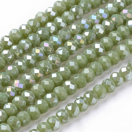 Electroplate Glass Beads Strands EGLA-R048-3mm-65-1
