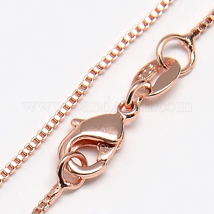 Brass Box Chain Necklaces MAK-P003-39RG-1