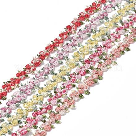 Ruban de bordure en polyester à fleurs OCOR-XCP0001-41-1