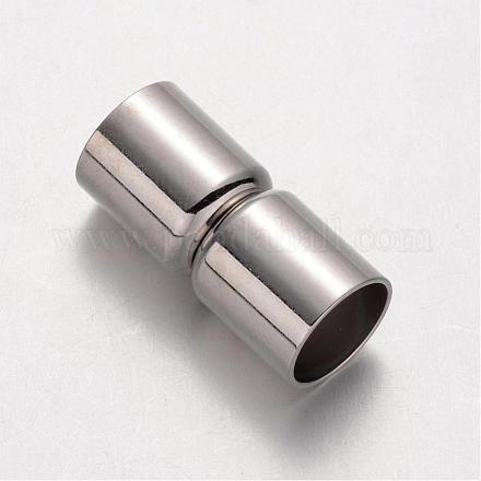 Column Brass Magnetic Clasps KK-M201-08P-1