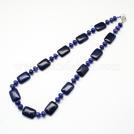 Fashionable Gemstone Beaded Necklaces NJEW-R202-16-1