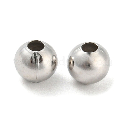 Perles rondes lisses en laiton EC400-2-1