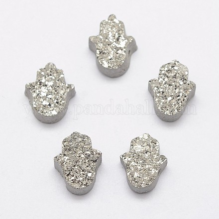 Hamsa main druzy perles de cristal G-F535-46A-1