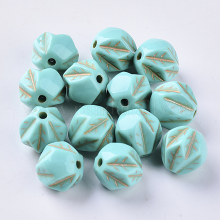 Perles acryliques plaquées OACR-S029-105-1