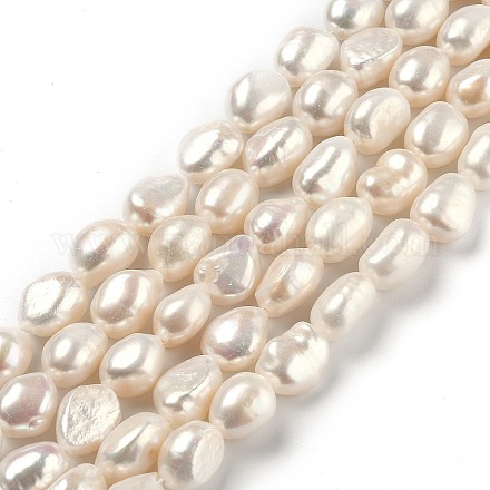 Brins de perles de culture d'eau douce naturelles PEAR-L033-38D-01A-1