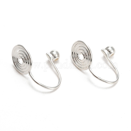 Accessoires de convertisseurs de boucles d'oreilles à clipser en laiton KK-D060-02S-1