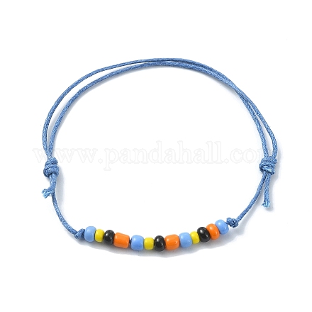 Bracelet en perles de verre tressées BJEW-JB09781-1