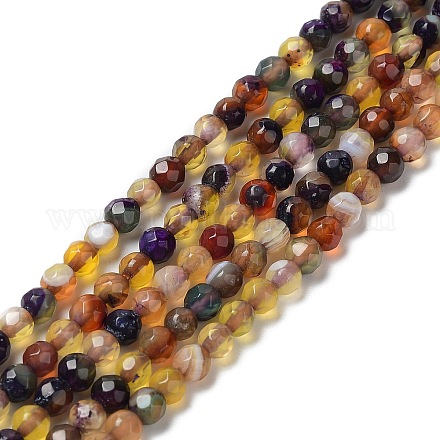 Chapelets de perles d'agate naturelle G-Q1000-01A-1