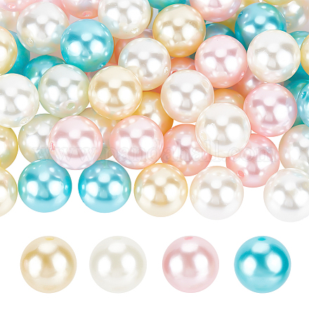 Cuentas de perlas de imitación de plástico abs pandahall elite KY-PH0001-74B-1