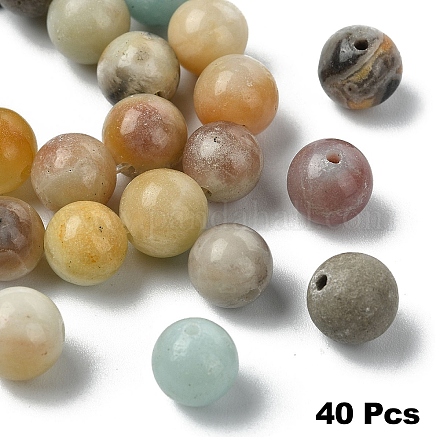 40pcs natürliche Amazonit-Blumenperlen&nbsp;UNKW-YW0002-15B-1