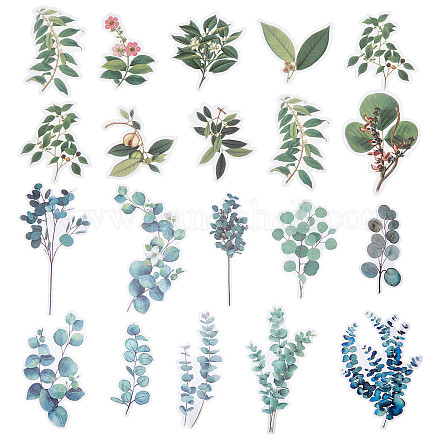 CRASPIRE 120pcs Leaf Stickers Self-Adhesive Plants Stickers Washi Stickers DIY Decorative Label for Scrapbook Notebook Journal Card Making Envelope Decoration DIY-CP0007-15-1