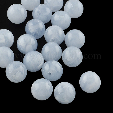 Round Imitation Gemstone Acrylic Beads OACR-R029-6mm-31-1