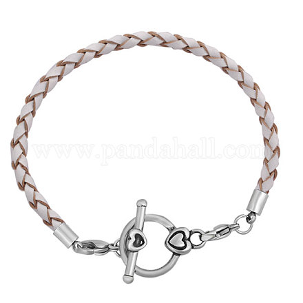Braided Leather Cord Bracelet Makings MAK-M021-02-A-1