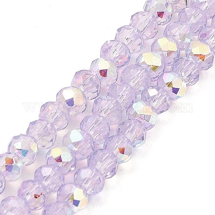 Cuisson des brins de perles de verre transparentes peintes DGLA-A034-J4mm-B07-1