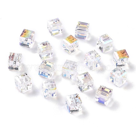 Galvanoplastie perles de verre transparentes EGLA-B003-01A-03-1