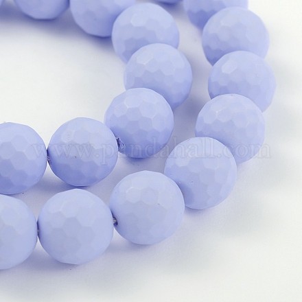 Faceted Round Shell Pearl Bead Strands BSHE-J012-12mm-03-1