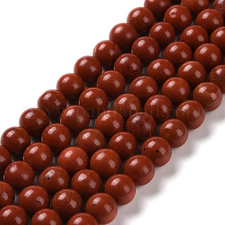 Chapelets de perles en jaspe rouge naturel G-I199-25-8mm-1