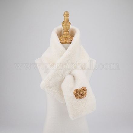 Sciarpa scaldacollo regolabile per ragazze e ragazzi in finta pelliccia di coniglio in poliestere COHT-PW0001-33H-1