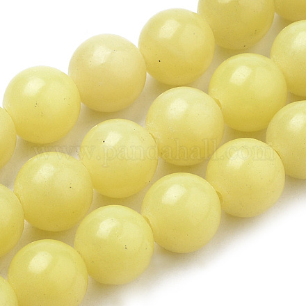 Natural Lemon Jade Beads Strands X-G-S259-46-4mm-1